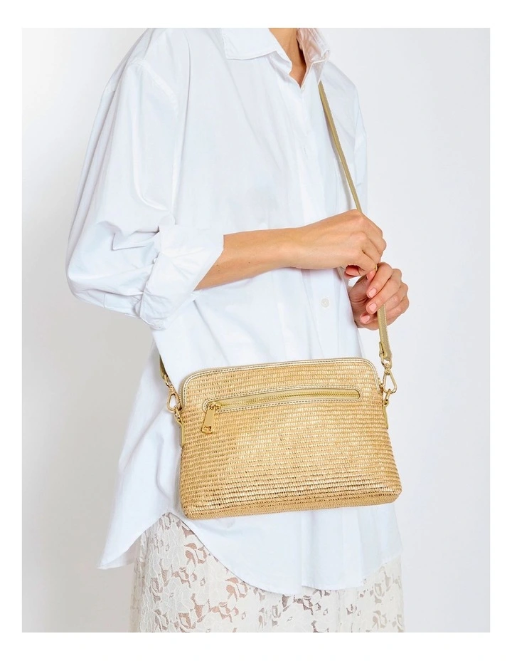 Asha Bag in Light Gold Raffia image 2
