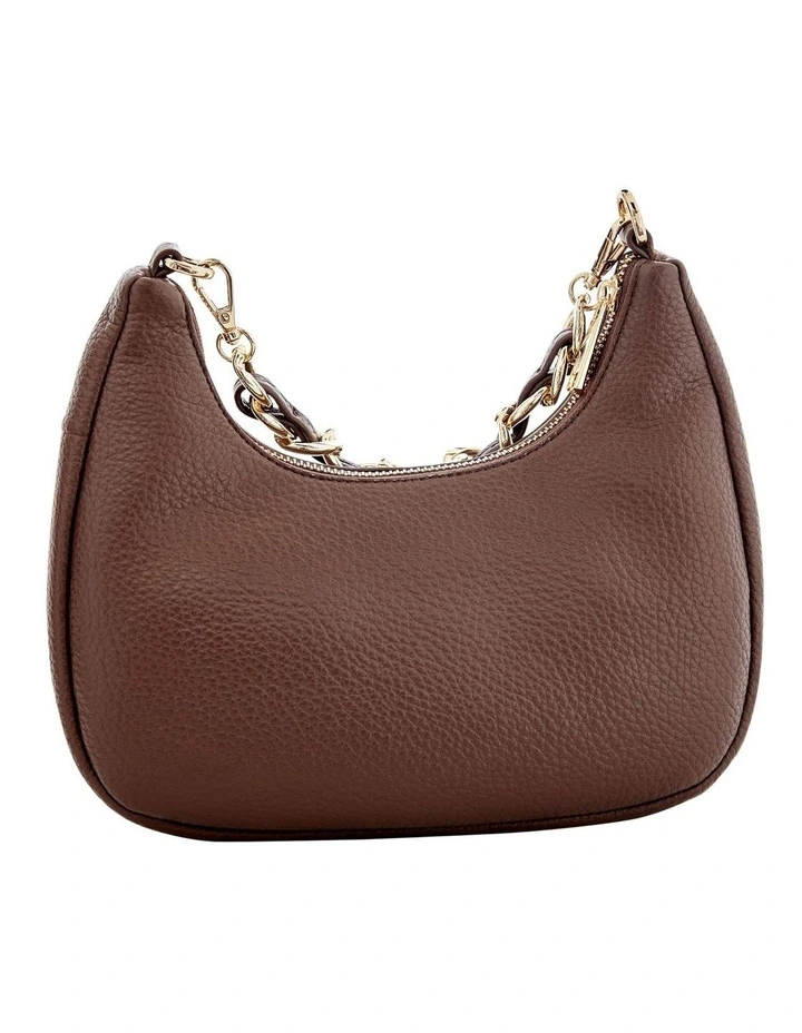 Coco Shoulder Bag in Chocolate Pebble image 2