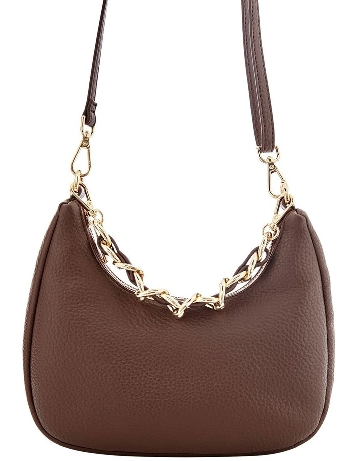 Coco Shoulder Bag in Chocolate Pebble image 4