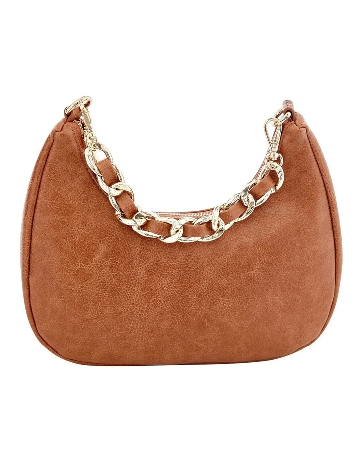 Coco Shoulder Bag in Tan Pebble image 2