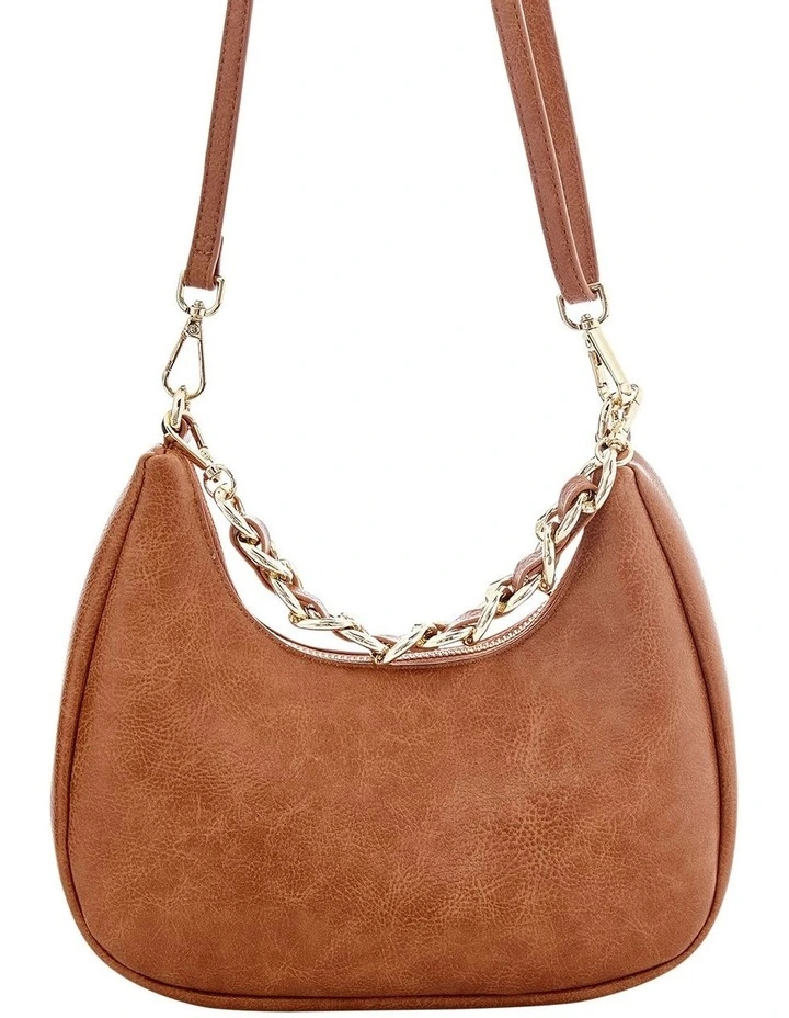 Coco Shoulder Bag in Tan Pebble image 3