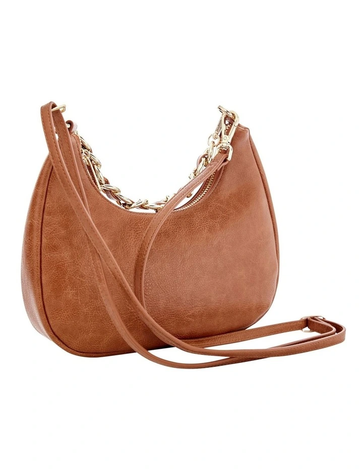 Coco Shoulder Bag in Tan Pebble image 4