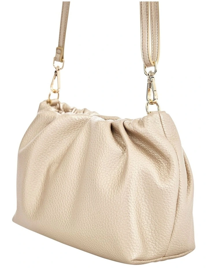Clover Bag in Light Gold Pebble image 3