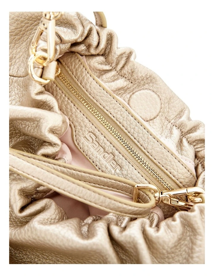 Clover Bag in Light Gold Pebble image 4