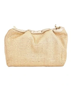 Clover Bag in Light Gold Raffia