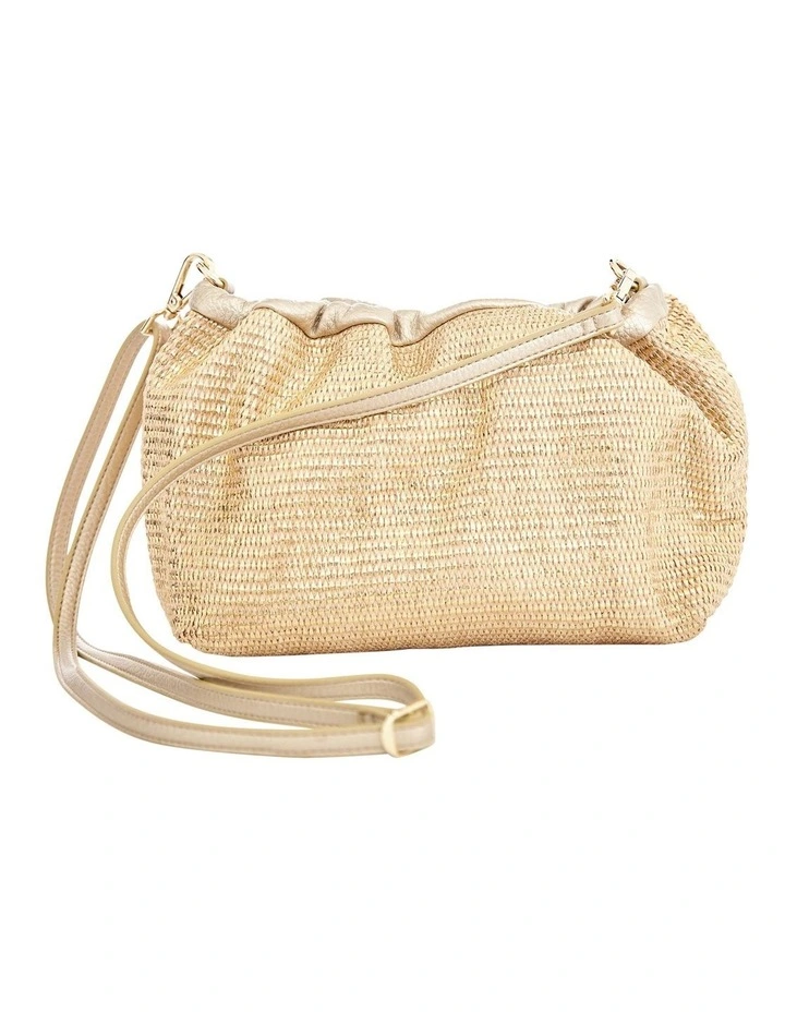 Clover Bag in Light Gold Raffia image 2