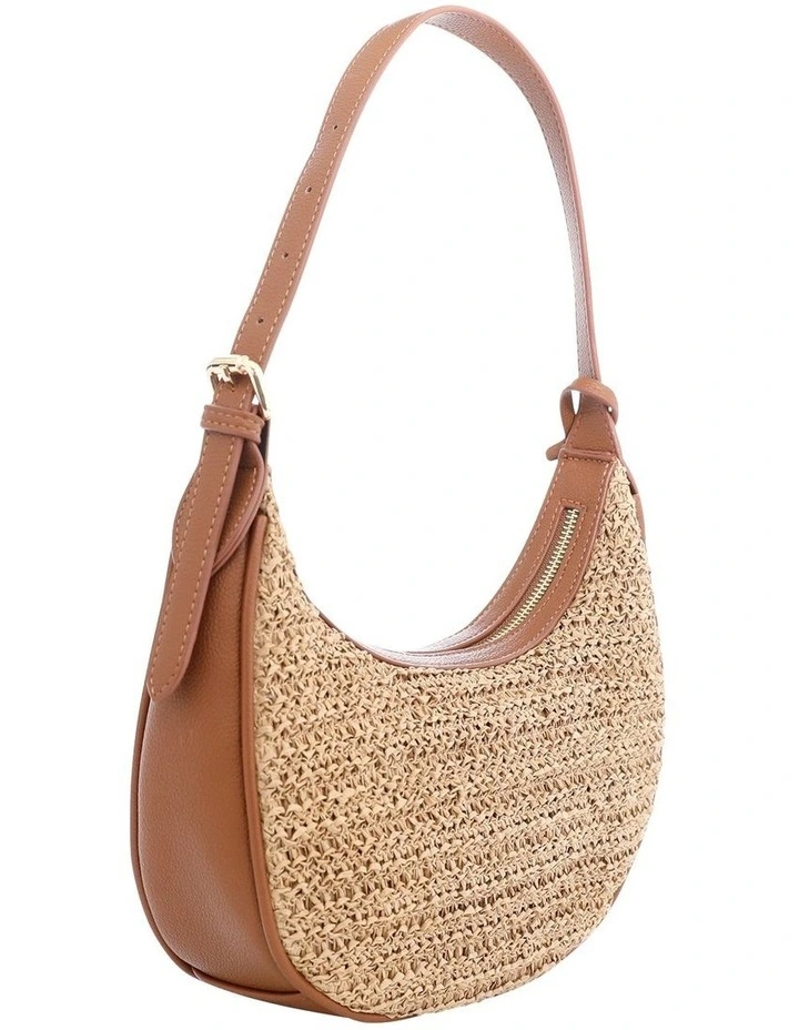 Monroe Bag in Tan Raffia image 2