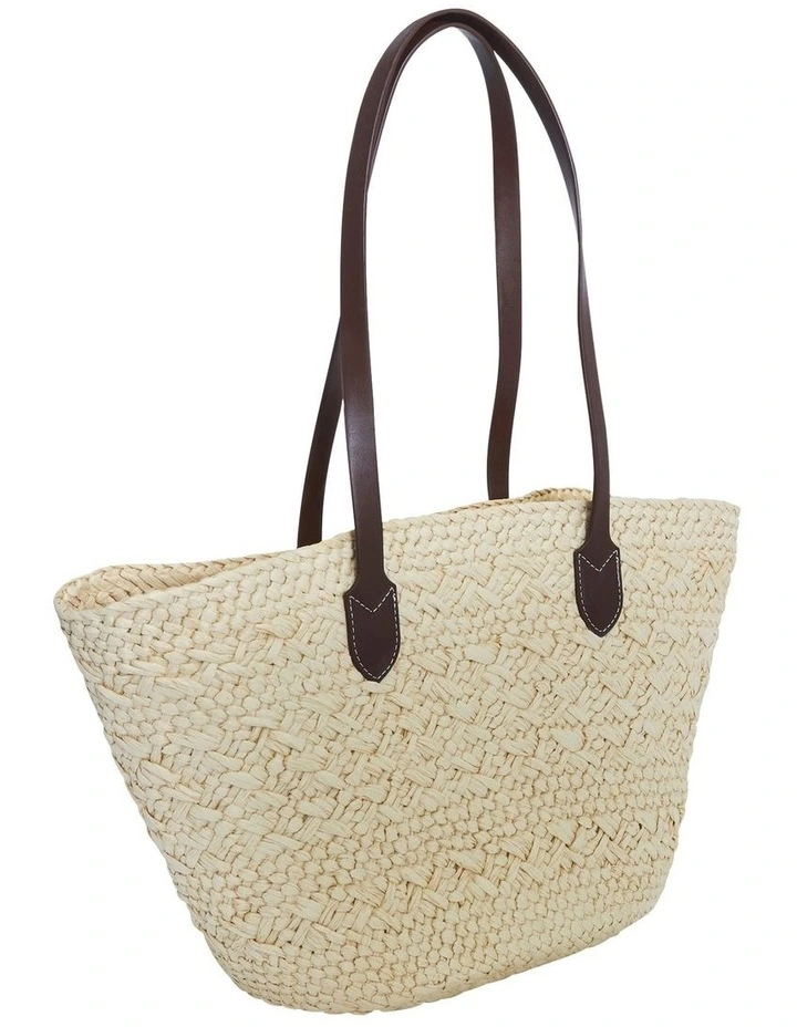 Maple Bag in Chocolate Raffia image 2