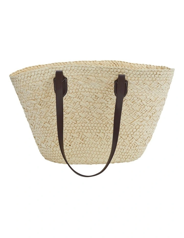 Maple Bag in Chocolate Raffia image 3