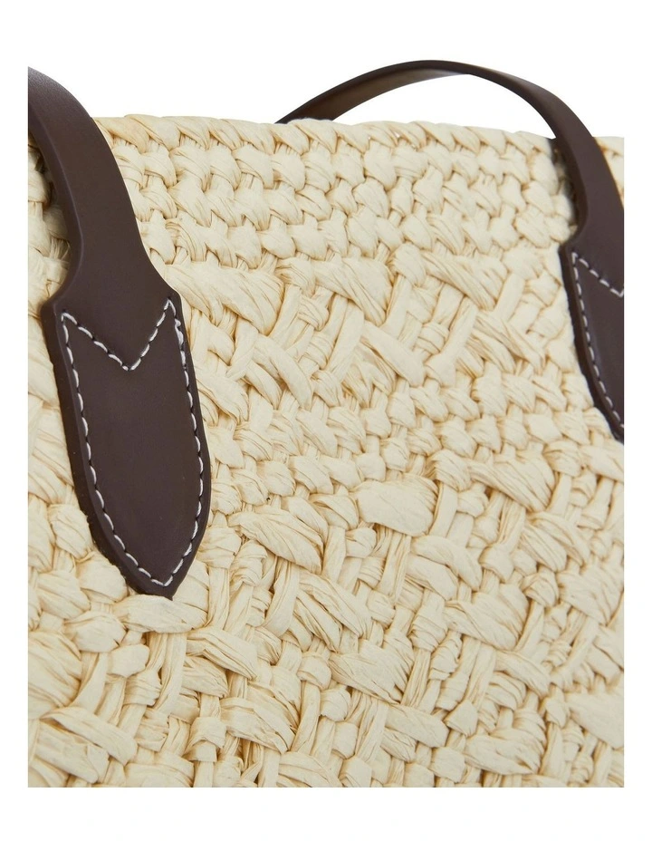 Maple Bag in Chocolate Raffia image 4