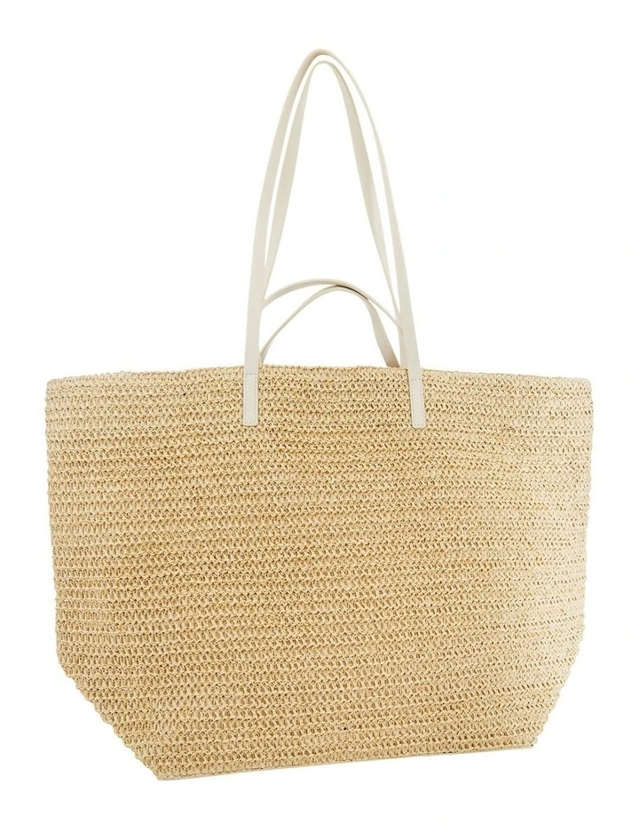 Maple Bag in Ivory Raffia image 1