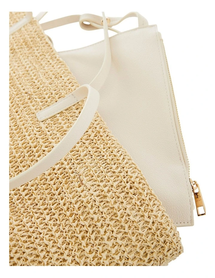 Maple Bag in Ivory Raffia image 3