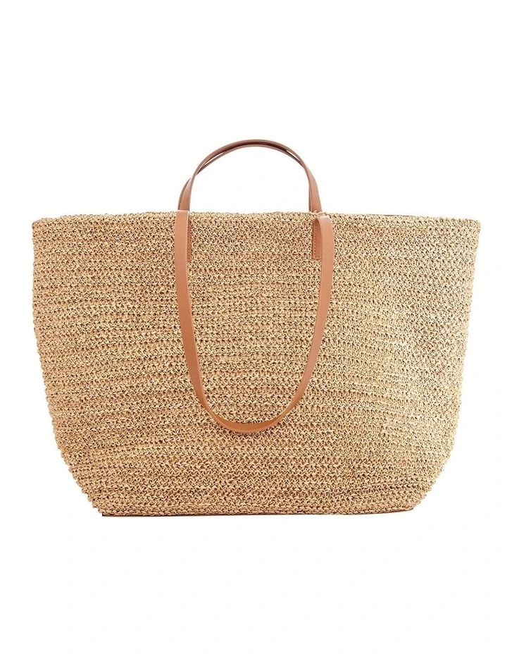 Maple Bag in Tan Raffia image 1