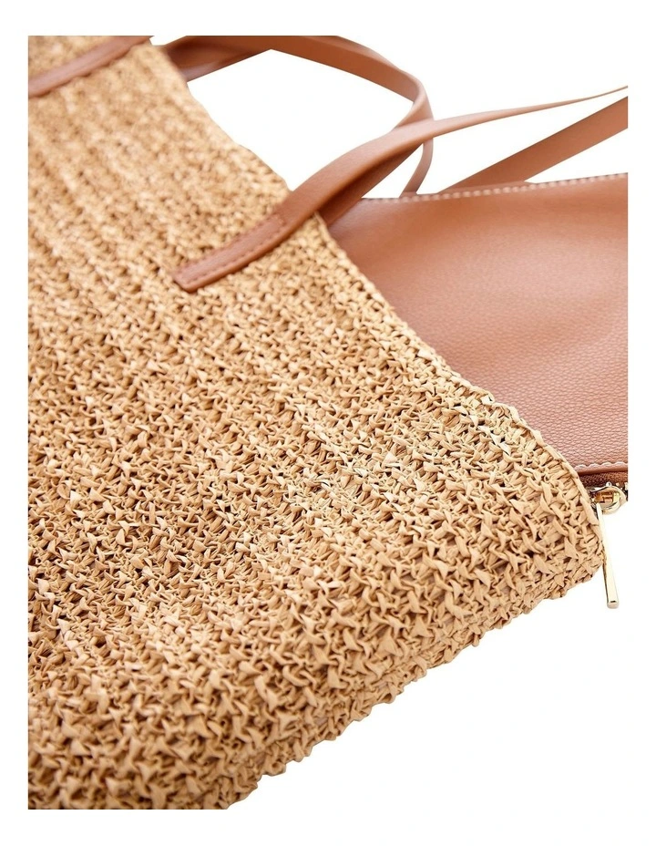 Maple Bag in Tan Raffia image 4