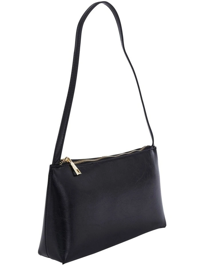 Ellie Shoulder Bag in Black Crinkle image 2