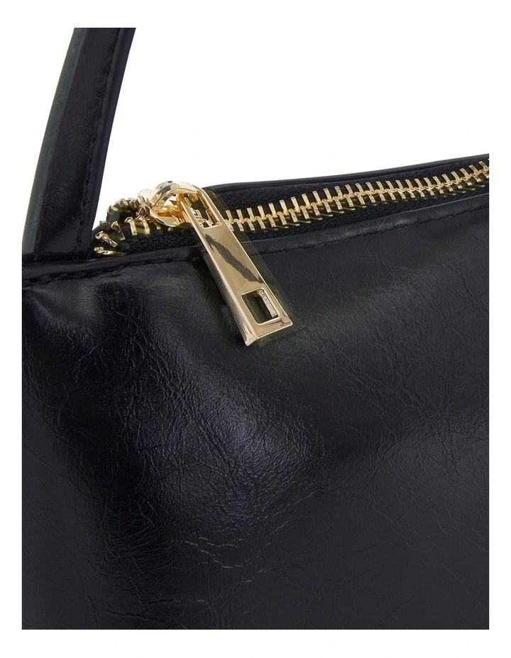 Ellie Shoulder Bag in Black Crinkle image 3