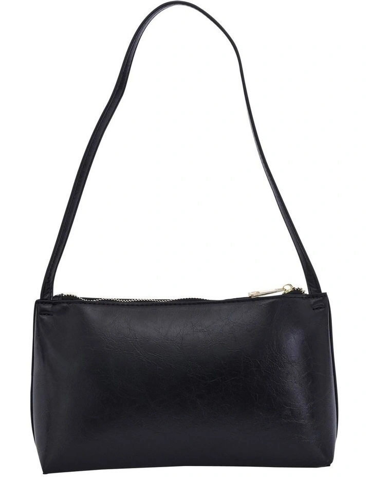 Ellie Shoulder Bag in Black Crinkle image 4