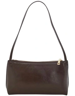 Ellie Shoulder Bag in Chocolate Crinkle