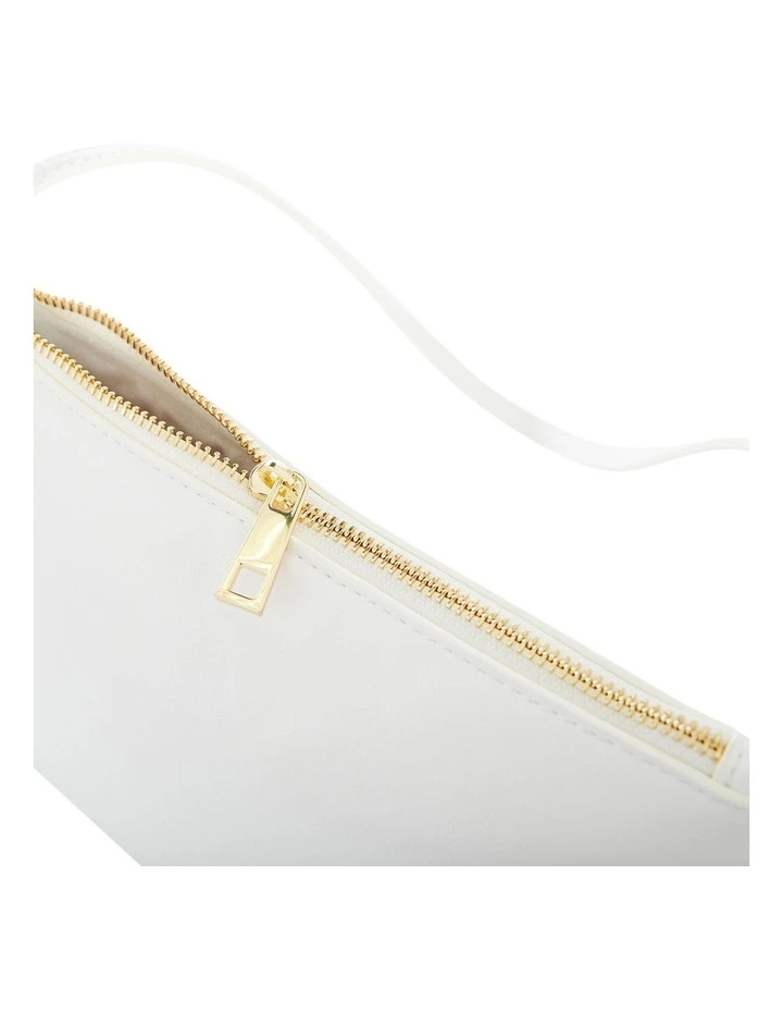 Ellie Shoulder Bag in White Crinkle image 2