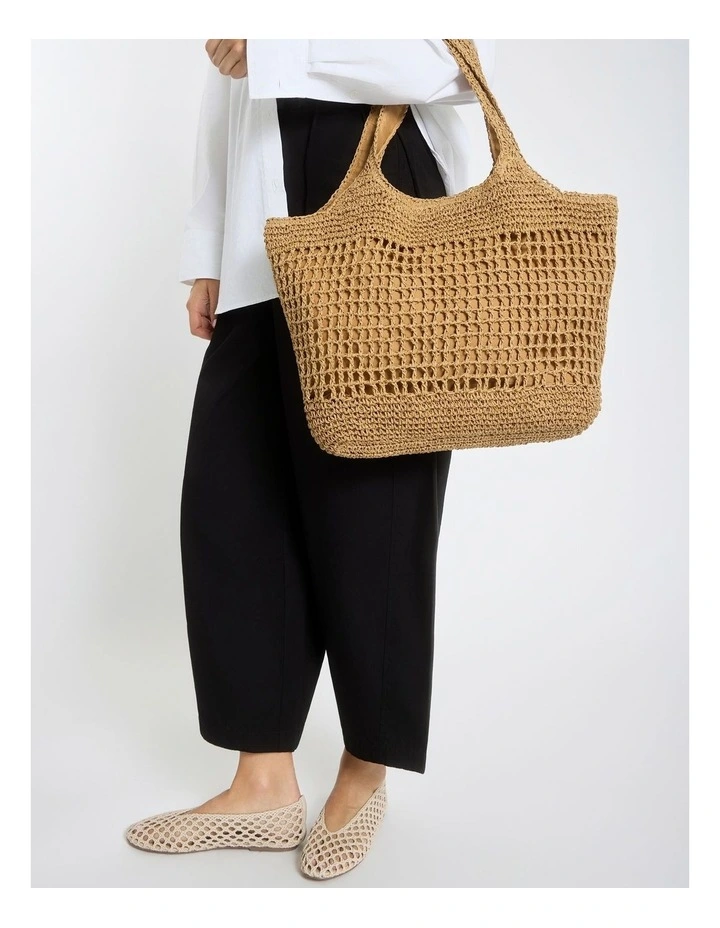 Prague Shoulder Bag in Natural Raffia image 2