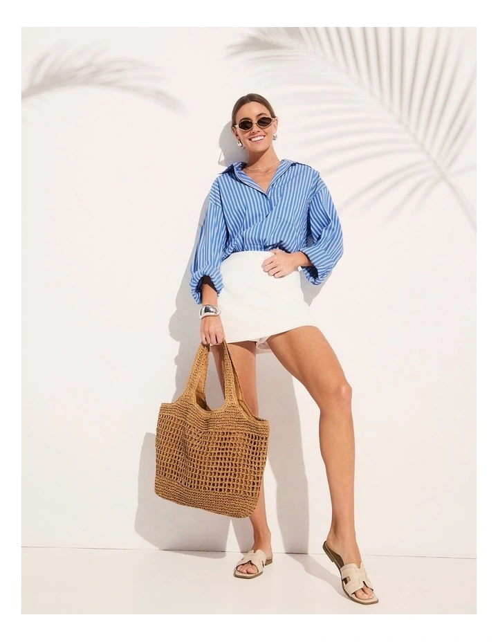 Prague Shoulder Bag in Natural Raffia image 2