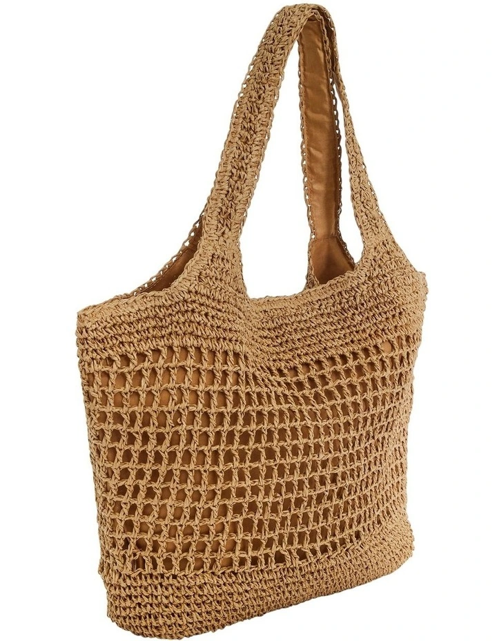 Prague Shoulder Bag in Natural Raffia image 2