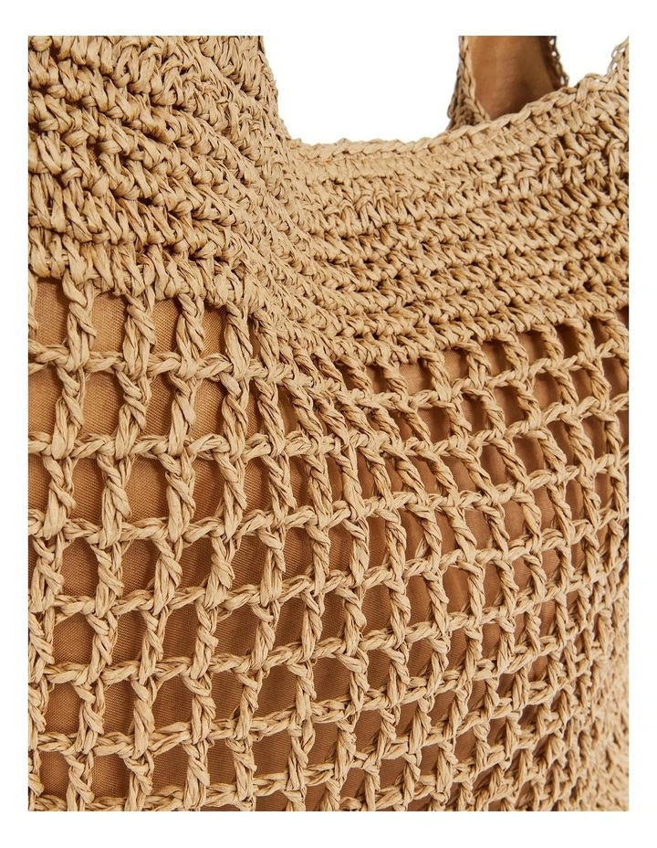 Prague Shoulder Bag in Natural Raffia image 3