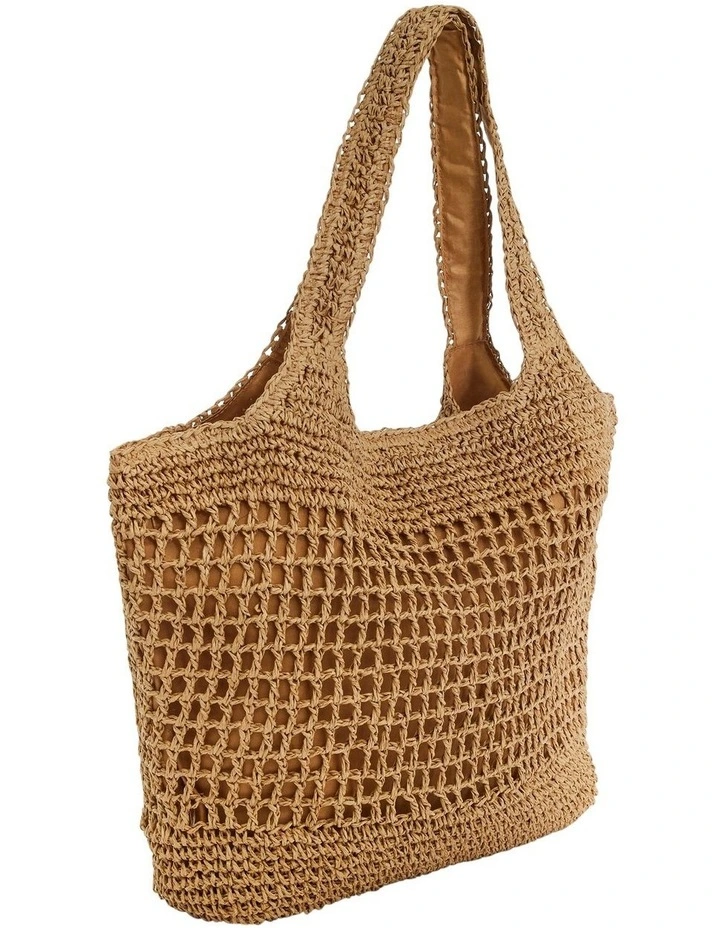 Prague Shoulder Bag in Natural Raffia image 4