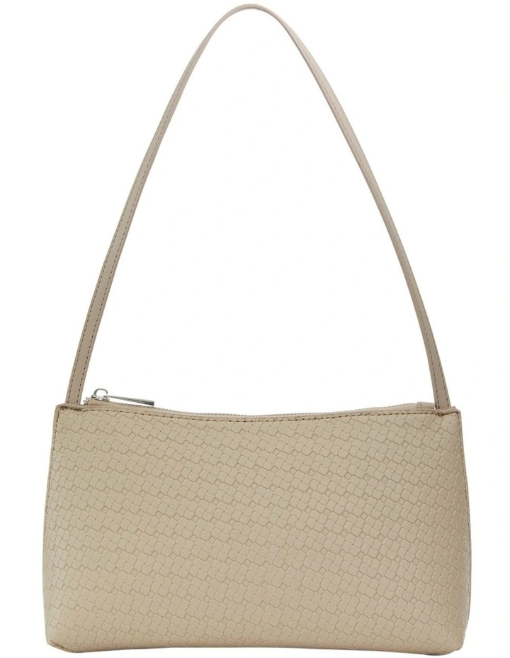 Ellie Shoulder Bag in Light Grey Weave image 1