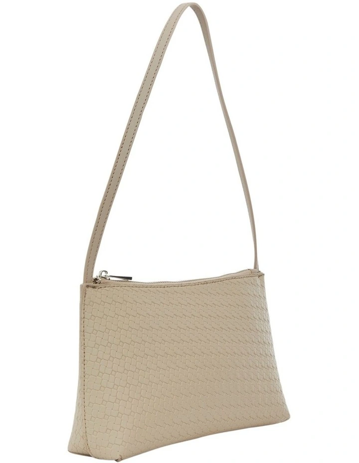 Ellie Shoulder Bag in Light Grey Weave image 2