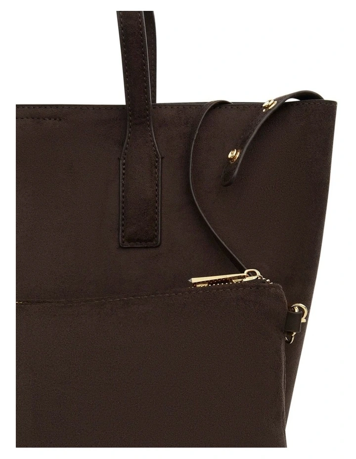 Joanna Tote Bag in Chocolate Micro image 3