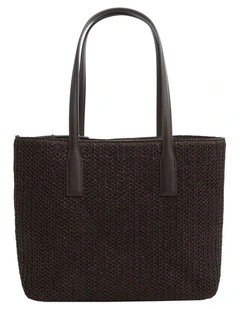 Joanna Tote Bag in Chocolate Raffia