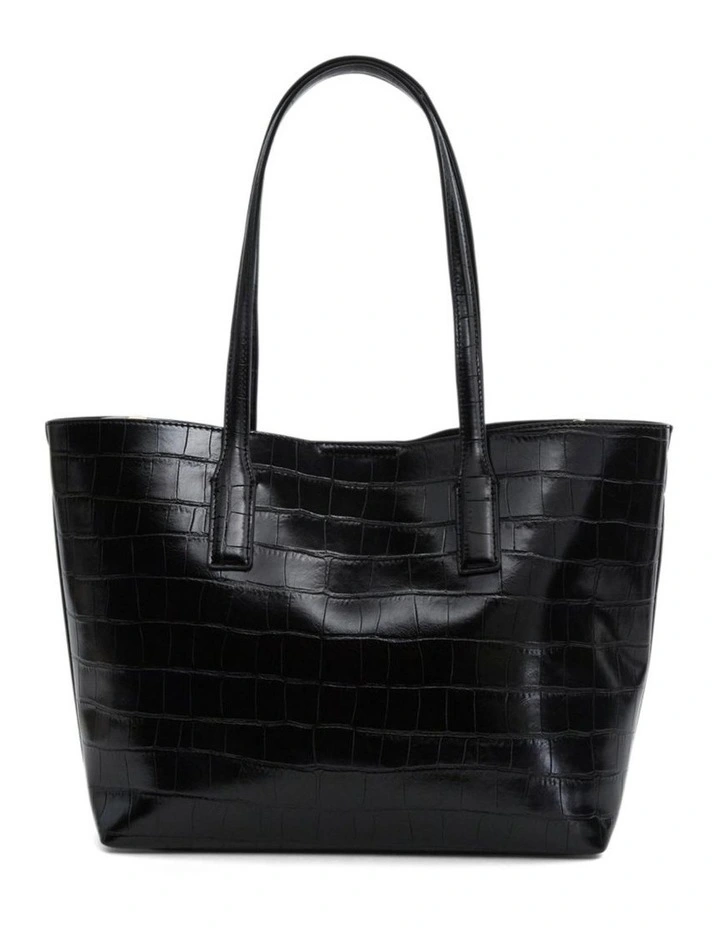 Joanna Tote Bag in Black Croc image 1