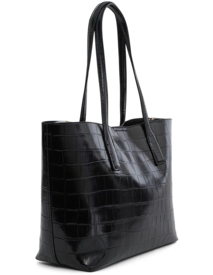 Joanna Tote Bag in Black Croc image 2