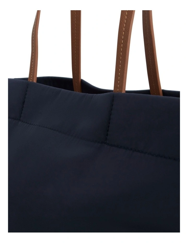 Lottie Tote Bag in Navy/Tan image 3