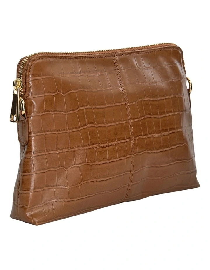 Asha Cross Body Bag in Tan Croc image 4