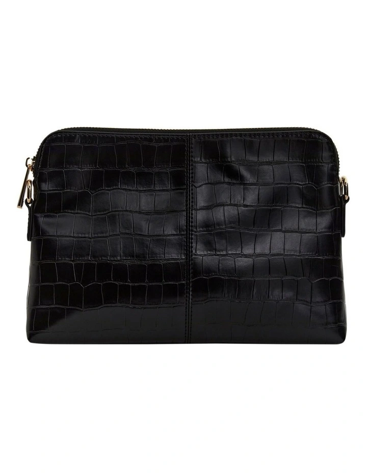 Asha Cross Body Bag in Black Croc image 2