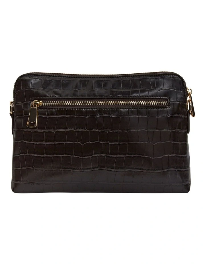 Asha Cross Body Bag in Chocolate Croc image 1