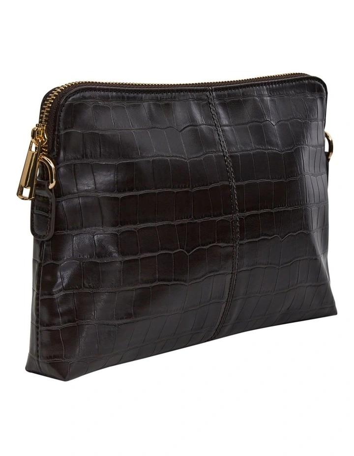 Asha Cross Body Bag in Chocolate Croc image 3
