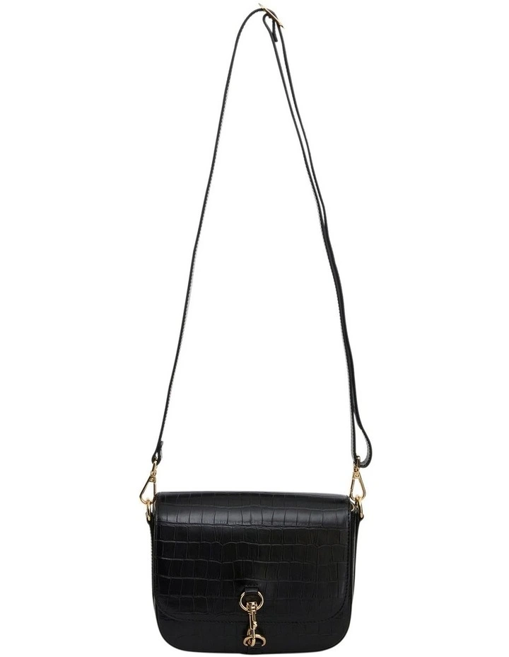 Darla Cross Body Bags in Black Croc image 1