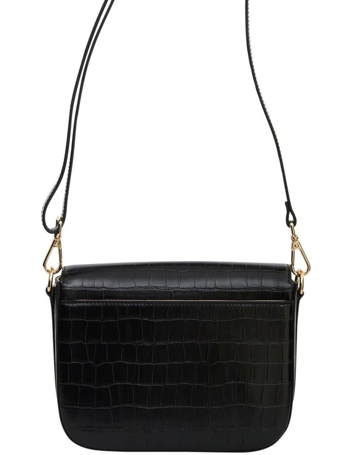 Darla Cross Body Bags in Black Croc image 4
