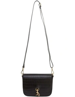 Darla Cross Body Bag in Chocolate Croc