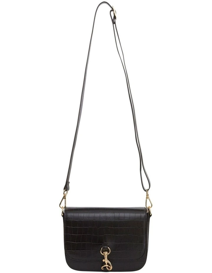 Darla Cross Body Bag in Chocolate Croc image 1