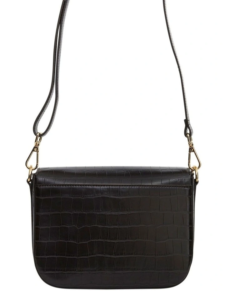 Darla Cross Body Bag in Chocolate Croc image 4