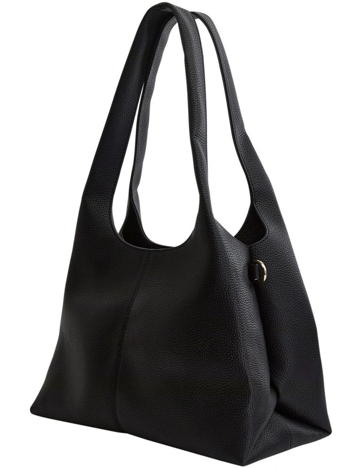 Diana Hobo Bag in Black Crumbled image 2