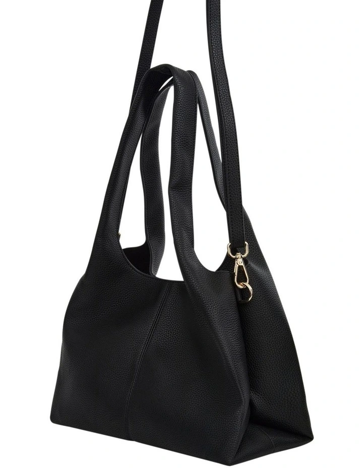 Diana Hobo Bag in Black Crumbled image 2