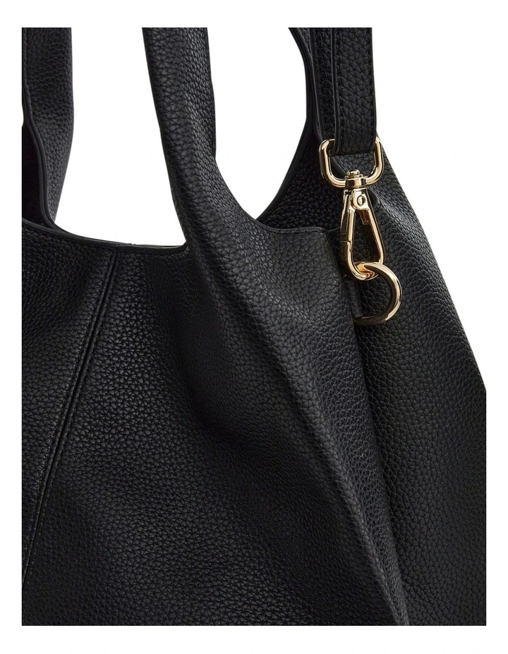 Diana Hobo Bag in Black Crumbled image 3
