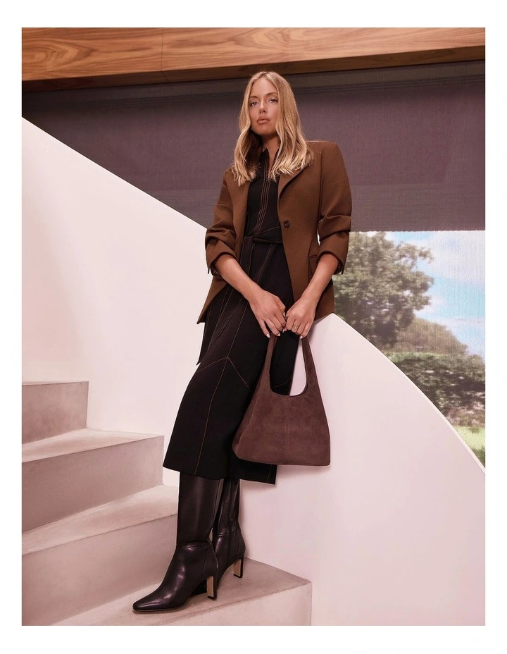 Diana Hobo Bag in Chocolate Micro image 2