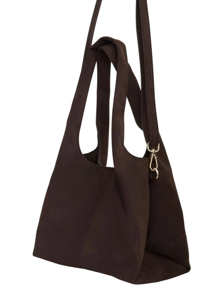 Diana Hobo Bag in Chocolate Micro image 2