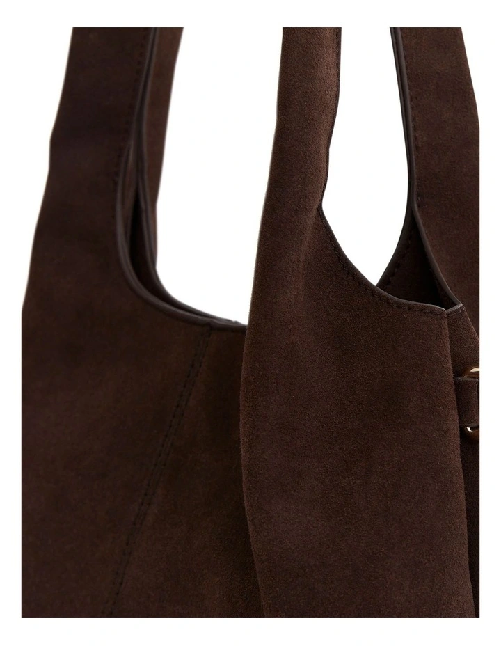 Diana Hobo Bag in Chocolate Micro image 6